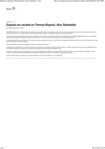 España es neutral en Pemex-Repsol, dice Sebastián
