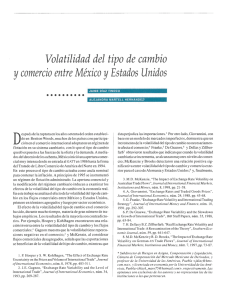 Volatilidad del tipo de cambio y comercio entre México y Estados