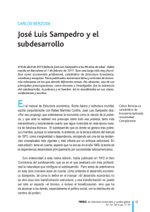 José Luis Sampedro y el subdesarrollo