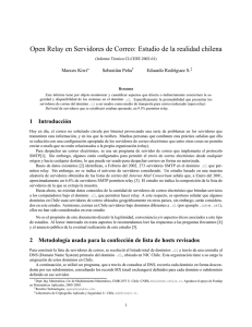 Open Relay en Servidores de Correo: Estudio de la realidad chilena