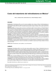 Costo del tratamiento del retinoblastoma en México
