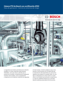 Cámara PTZ de Bosch con certificación ATEX Nota de aplicación