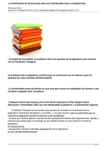 la profesora de sociología (uex) no continuará con la asignatura