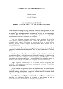 TEORIA SINTETICA: CRISIS Y REVOLUCION Máximo Sandín. Dpto