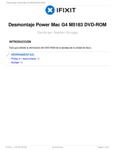 Desmontaje Power Mac G4 M5183 DVD-ROM