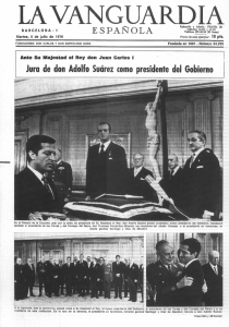 Jura de don Adólfo Suárez como presidente. del Gobieráo