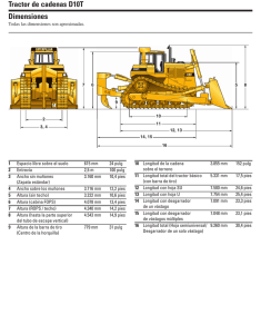 Dimensiones Tractor de cadenas D10T