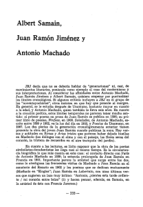 Albert Samain, Juan Ramón Jiménez y Antonio Machado