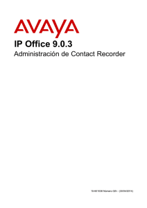 Administración de Contact Recorder