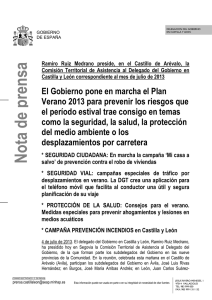 04.07.13 NOTA. Comisión de Asistencia Delegado Gobierno en