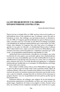 LA LEY HELMS-BURTON Y EL EMBARGO ESTADOUNIDENSE