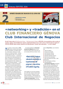 «networking» y «tradición» en el CLUB FINANCIERO GÉNOVA