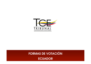 FORMAS DE VOTACIÓN ECUADOR