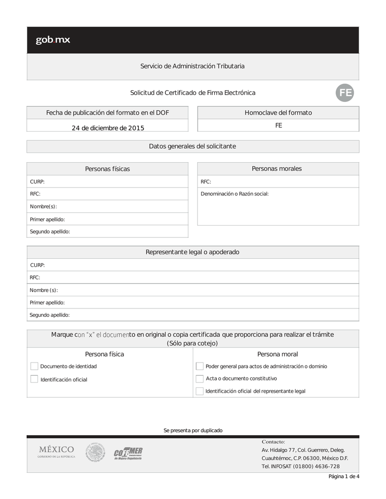 Solicitud De Certificado De Firma Electrónica