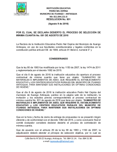 resolucion declaratoria desierta - Institucion Educativa Pedro Nel