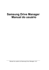 Samsung Drive Manager Manual do usuário