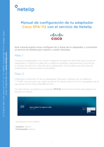 Manual de configuración de tu adaptador Cisco SPA