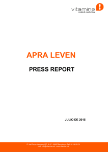Press Report - Apra Leven NV