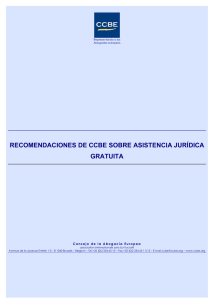 recomendaciones de ccbe sobre asistencia jurídica gratuita