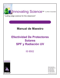 Manual de Maestro Efectividad De Protectores Solares SPF y