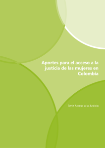 Aportes para el acceso a la justicia de las mujeres en Colombia