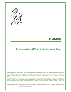 Educación para todos: informe de país de EPT al 2015 (El Salvador