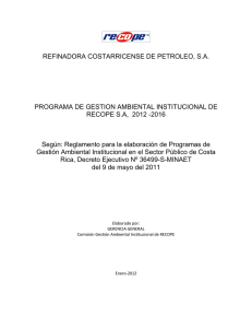 REFINADORA COSTARRICENSE DE PETROLEO, S.A.