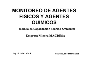 MONITOREO DE AGENTES FISICOS Y AGENTES QUIMICOS