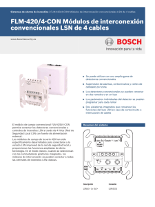 FLM‑420/4‑CON Módulos de interconexión convencionales LSN de