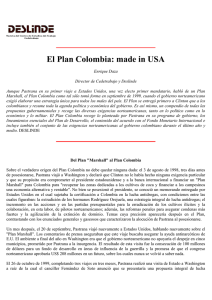 El Plan Colombia made in USA