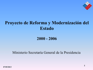 Proyecto de Reforma y Modernización del Estado