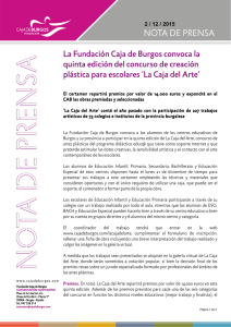 La Fundación Caja de Burgos convoca la quinta edición del