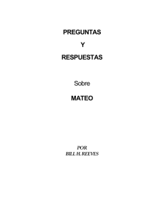Gu&iacute;a de Estudio Mateo: Preguntas y Respuestas