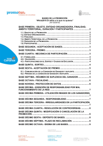 BASE PRIMERA.- OBJETO, ENTIDAD ORGANIZADORA