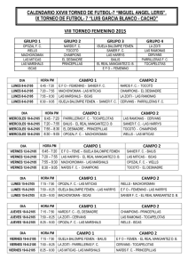 viii torneo femenino 2015 calendario xxviii torneo de futbol-7