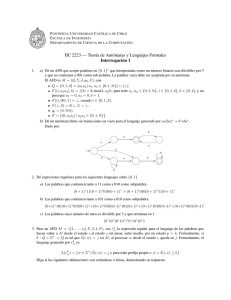 IIC 2223 — Teorıa de Autómatas y Lenguajes Formales