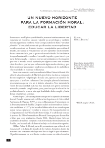 un nuevo horizonte para la formación moral: educar la libertad