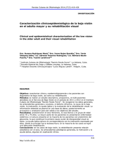 Caracterización clinicoepidemiológica de la baja visión en el adulto