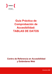 Guía Práctica de Comprobación de Accesibilidad: Tablas de Datos