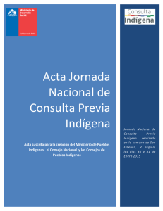 Acta Jornada Nacional de Consulta Previa Indígena