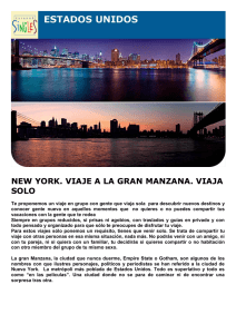 NEW YORK. VIAJE A LA GRAN MANZANA. VIAJA SOLO