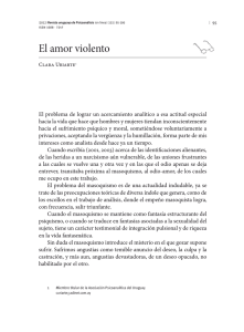 El amor violento - Asociación Psicoanalítica del Uruguay