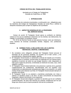 Código de Etica del Trabajador Social.