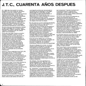 J. T. C., CUARENTA ANOS DESPUES
