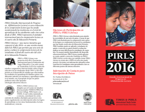 Opciones de Participación en PIRLS y PIRLS Literacy Información