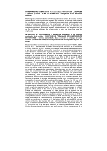 NOMBRAMIENTO EN ENCARGO - Características / INCENTIVOS