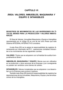 valores, inmuebles, maquinaria y equipo e intangibles