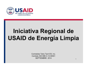 Iniciativa Regional de USAID de Energía Limpia, USAID