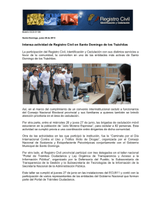 Intensa actividad de Registro Civil en Santo Domingo de los Tsáchilas