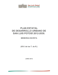 Plan Estatal de Desarrollo Urbano de San Luis Potosí 2012-2030